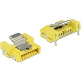 DeLOCK Steckverbinder SATA 6 Gb/s Buchse, Pin 8 Power, Stecker gelb