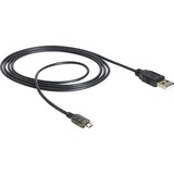DeLOCK USB 2.0 Kabel, USB-A Stecker > Micro-USB Stecker schwarz, 1,5 Meter, mit LED-Anzeige