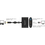 DeLOCK USB 3.2 Gen 1 Adapter, USB-C Stecker > USB-A + USB-C + HDMI-Buchse schwarz, 20cm, PD