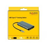 DeLOCK USB-C Dockingstation 4K grau, HDMI, DisplayPort, USB-C