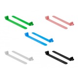 DeLOCK Wiederverwendbare Silikon-Kabelbinder 10 Stück, farbig sortiert