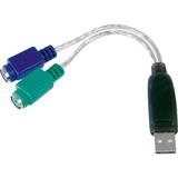 Digitus Adapter USB auf PS/2, USB-Adapter schwarz