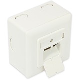 Good Connections Aufputz-Netzwerkdose Cat. 6A, 2xRJ45, Wanddose weiß, perlweiß RAL1013
