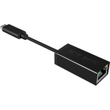 ICY BOX Ethernet Adapter IB-AC535-C, USB-C > RJ-45 schwarz, 4,5cm