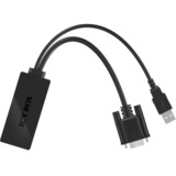 ICY BOX USB 2.0 Adapter IB-AC512, USB-A + VGA Stecker > HDMI Buchse schwarz, 23,5cm