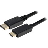 Sharkoon Adapterkabel Displayport 1.2 Stecker > HDMI 4K Stecker schwarz, 2 Meter