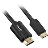 Sharkoon Adapterkabel HDMI Stecker > mini HDMI Stecker schwarz, 3 Meter, HDMI 2.0 4K