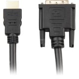 Sharkoon Adapterkabel HDMI > DVI-D schwarz, 2 Meter, Dual Link, 24+1