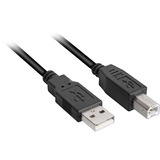 Sharkoon Kabel USB 2.0 schwarz, 5,0 Meter