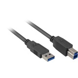 Sharkoon Kabel USB 3.0 Stecker A - Stecker B schwarz, 1 Meter