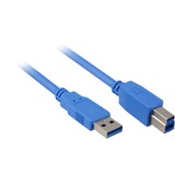 Sharkoon Kabel USB 3.0 Stecker A - Stecker B blau, 2 Meter