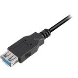Sharkoon Kabel USB 3.0-Verlängerung, Verlängerungskabel schwarz, 1 Meter