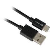 Sharkoon Kabel USB-A 2.0 (Stecker) > USB-C (Stecker) schwarz, 1 Meter