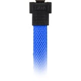 Sharkoon Sata III Kabel 90° sleeve blau, 30 cm