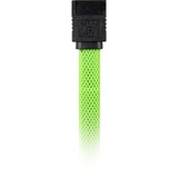 Sharkoon Sata III Kabel 90° sleeve grün, 45cm