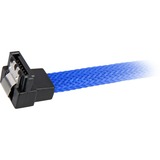 Sharkoon Sata III Kabel 90° sleeve blau, 60 cm