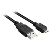 Sharkoon USB 2.0 Kabel, USB-A Stecker > Micro-USB Stecker schwarz, 0,5 Meter, doppelt geschirmt