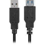Sharkoon USB 3.2 Gen 1 Verlängerungskabel, USB-A Stecker > USB-A Buchse schwarz, 1 Meter