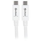 Sharkoon USB 3.2 Gen 2 Kabel, USB-C Stecker > USB-C Stecker weiß, 1 Meter