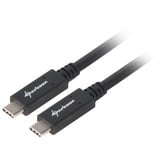 Sharkoon USB 3.2 Gen 2 Kabel, USB-C Stecker > USB-C Stecker schwarz, 1 Meter