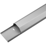 goobay Alu Kabelkanal WireDuct 50 90668, Kabelführung silber, 1,1 Meter
