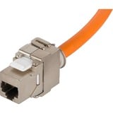 goobay Patchkabel RJ-45 Buchse S/FTP, m. Cat.7a Rohkabel orange, 90 Meter, Verlängerung