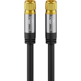 goobay SAT-Antennenkabel (135dB typ), F-Stecker > F-Stecker schwarz, 5 Meter