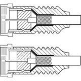 goobay SAT-Antennenkabel (135dB typ), F-Stecker > F-Stecker weiß, 1 Meter