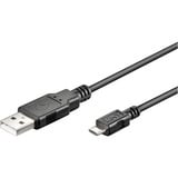 goobay USB 2.0 Kabel, USB-A Stecker > Micro-USB Stecker schwarz, 1,8 Meter, doppelt geschirmt