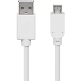 goobay USB 2.0 Kabel, USB-A Stecker > Micro-USB Stecker weiß, 0,6 Meter