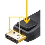 goobay Verbindungskabel DisplayPort 1.2 Stecker > DisplayPort 1.2 Stecker schwarz, 3 Meter