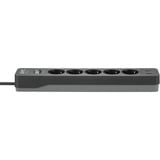 APC Steckdosenleiste Essential SurgeArrest PME5U2B-GR, 5-fach, 2x USB schwarz, 1,5 Meter Kabel, Überspannungsschutz, Schalter