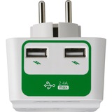 APC Überspannungsschutz Essential SurgeArrest PM1WU2-GR weiß, 2x USB-A, mit Netzfilter