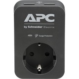 APC Überspannungsschutz Essential SurgeArrest PME1WU2B-GR anthrazit/grau, 2x USB-A, mit Netzfilter