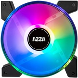 AZZA 4 X HURRICANE II DIGITAL RGB FAN 120mm + Digital RF Remote, Gehäuselüfter schwarz, 4er Pack inkl. RF-Remote
