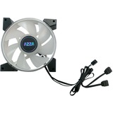 AZZA 4 X HURRICANE II DIGITAL RGB FAN 120mm + Digital RF Remote, Gehäuselüfter schwarz, 4er Pack inkl. RF-Remote