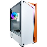 AZZA Apollo 430W-DF2, Tower-Gehäuse weiß/orange, Tempered Glass