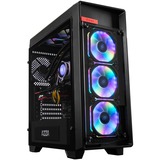 AZZA Obsidian 270, Tower-Gehäuse schwarz, gehärtetes Glas