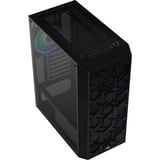 Aerocool Hive ARGB v1, Tower-Gehäuse schwarz, Tempered Glass