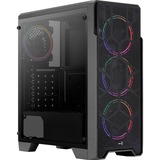 Aerocool Ore Tempered Glass, Tower-Gehäuse schwarz, Tempered Glass