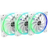 Alpenföhn Wing Boost 3 ARGB White Edition 140x140x25, Gehäuselüfter weiß, 3er Pack, inkl. Fernbedienung, RF-Empfänger, RGB Splitter, PWM-Splitter, 140 mm