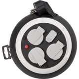 Brennenstuhl Comfort-Line Mini-Kabeltrommel CL-S 3-fach schwarz/weiß, 3 Meter, 2x USB-A