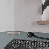 Brennenstuhl Tower Power USB-Charger, 3-fach Steckdose, Steckdosenleiste schwarz/silber, versenkbare Tischsteckdose