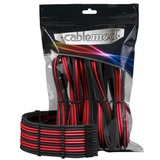 Cablemod PRO ModMesh Cable Extension Kit - BLACK / RED, Kabelmanagement schwarz/rot, 10-teilig
