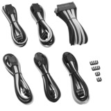 Cablemod PRO ModMesh Cable Extension Kit - BLACK / WHITE, Kabelmanagement schwarz/weiß, 10-teilig