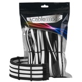 Cablemod PRO ModMesh Cable Extension Kit - BLACK / WHITE, Kabelmanagement schwarz/weiß, 10-teilig