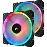 Corsair LL140 RGB PWM, Gehäuselüfter 2er Pack, inkl. Controller Lighting Node PRO