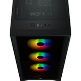 Corsair iCUE 4000X RGB, Tower-Gehäuse schwarz, Tempered Glass