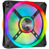 Corsair iCUE QL140 RGB 2er 140x140x25, Gehäuselüfter schwarz, 2er Pack, inkl Lighting Node CORE