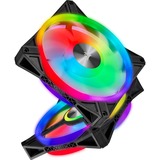 Corsair iCUE QL140 RGB 2er 140x140x25, Gehäuselüfter schwarz, 2er Pack, inkl Lighting Node CORE